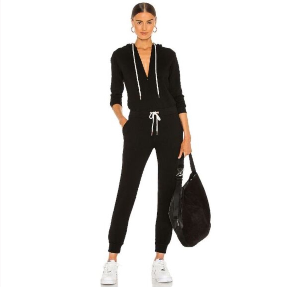 NWT Monrow Supersoft Fleece Hooded Jumpsuit